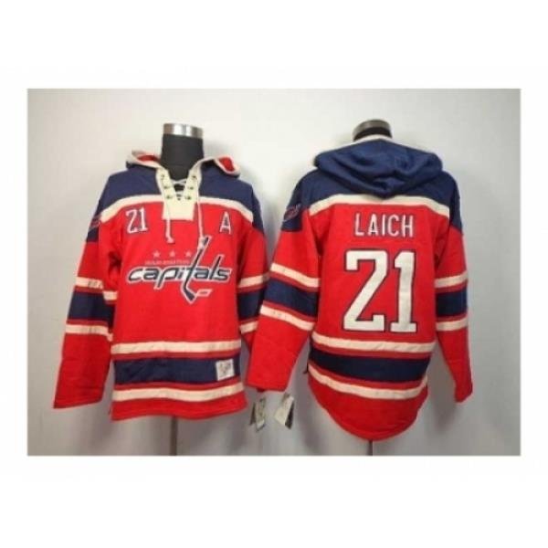 NHL Jerseys Washington Capitals #21 Laich red[pullover hooded sweatshirt][patch A]