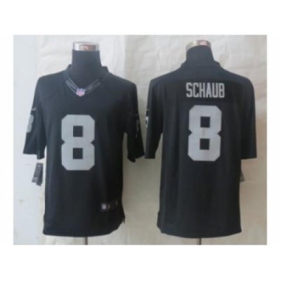 Nike Oakland Raiders 8 Matt Schaub Black Limited NFL Jersey