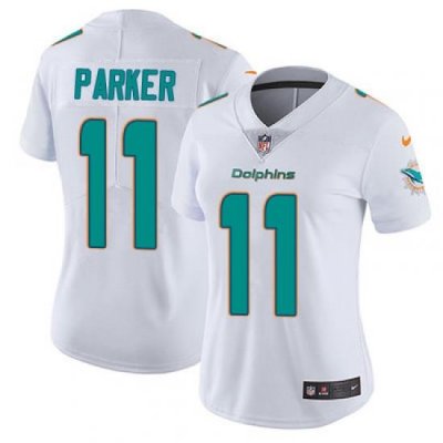 Nike Dolphins #11 DeVante Parker White Womens Stitched NFL Vapor Untouchable Limited Jersey