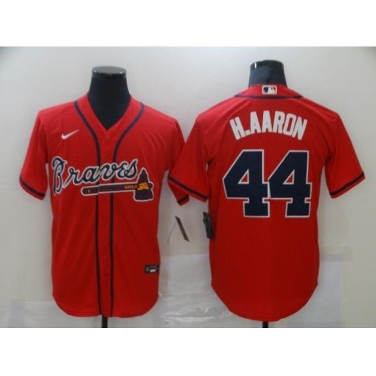 Men's Majestic Atlanta Braves #44 Hank Aaron Nike Rde Jersey