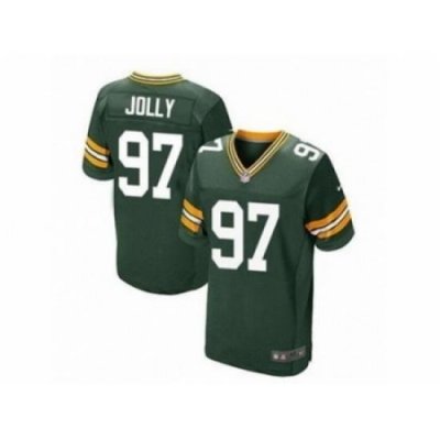 Nike Green bay packers 97 Johnny Jolly green Elite NFL Jersey