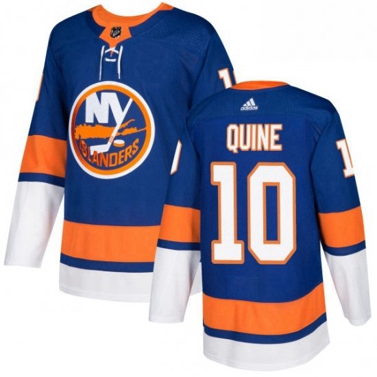 Mens Adidas New York Islanders 10 Alan Quine Premier Royal Blue Home NHL Jersey