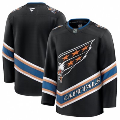 Men Washington Capitals Blank Black 2024 25 Alternate Stitched Hockey Jersey