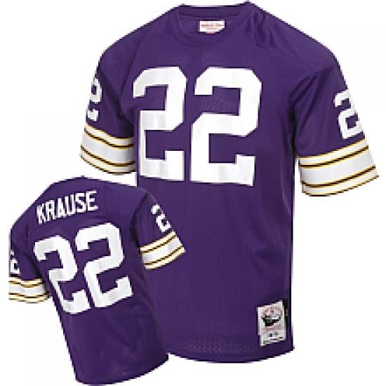 MitchellandNess Minnesota Vikings 22 Paul Krause 1975 Authentic Throwback Jersey