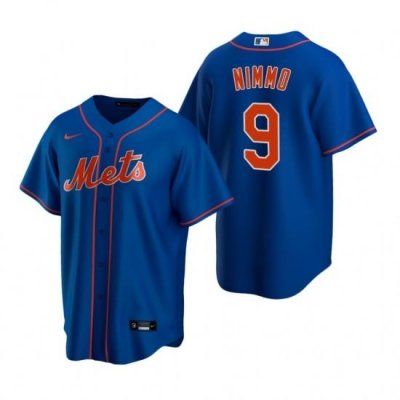 Mens Nike NeW York Mets 9 Brandon Nimmo Royal Alternate Stitched Baseball Jersey