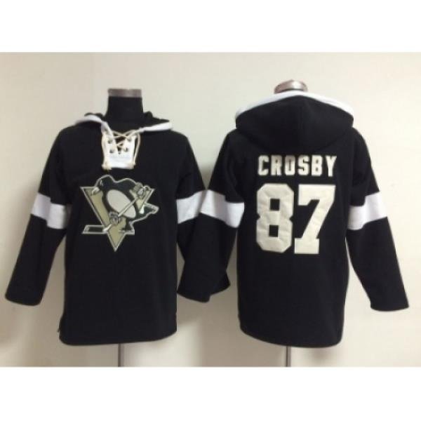 NHL Pittsburgh Penguins #87 Sidney Crosby black jerseys[pullover hooded sweatshirt]