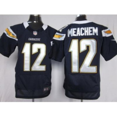 Nike San Diego Chargers 12 Robert Meachem Dark Blue Elite NFL Jersey