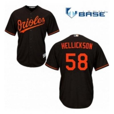 Youth Majestic Baltimore Orioles 58 Jeremy Hellickson Authentic Black Alternate Cool Base MLB Jersey