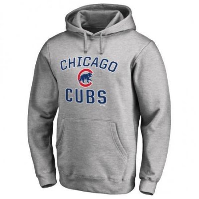 Men Chicago Cubs Grey Men Pullover Hoodie2