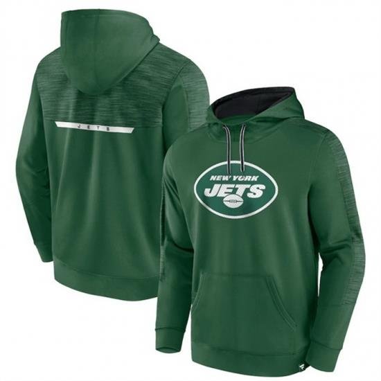 Men New York Jets Green Defender Evo Pullover Hoodie