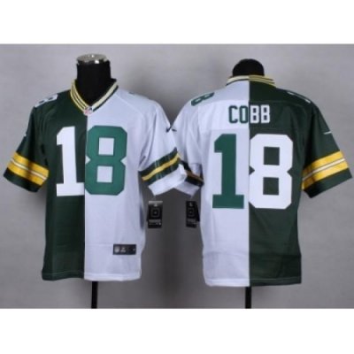 Nike Green Bay Packers 18 Randall Cobb green-White Elite Split NFL Jersey