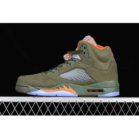 AIR JORDAN 5 RETRO OLIVE GREY GREEN ORANGE DD0587 308