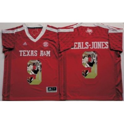 Texas A 26M Aggies 9 Ricky Seals Jones Red Portrait Number College Jersey