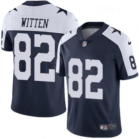 Mens Nike Dallas Cowboys 82 Jason Witten Navy Blue Throwback Alternate Vapor Untouchable Limited Player NFL Jersey