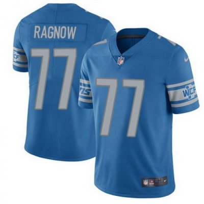 Nike Lions #77 Frank Ragnow Blue Team Color Mens Stitched NFL Vapor Untouchable Limited Jersey