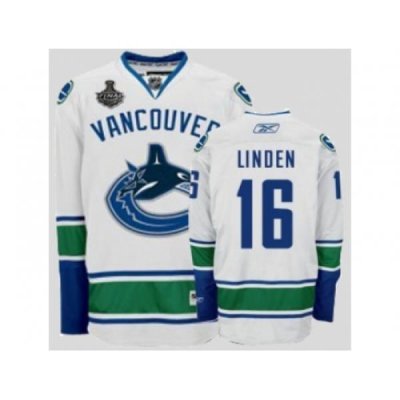 Canucks 2011 Stanley Cup Finals #16 Trevor Linden White Stitched Youth NHL Jersey