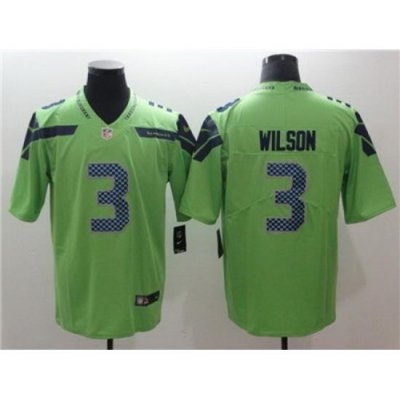 Nike Seahawks #3 Russell Wilson Green Vapor Untouchable Limited Jersey