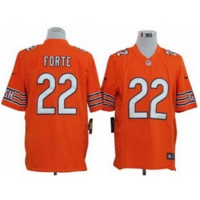 Nike Chicago Bears 22 Matt Forte Orange Game NFL Jersey