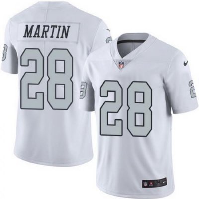 Nike Raiders #28 Doug Martin White Youth Stitched NFL Limited Rush Jersey