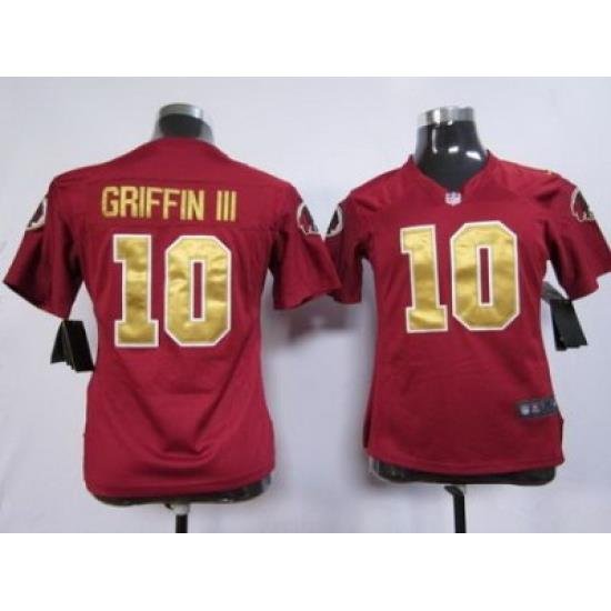 Women Nike Washington Redskins #10 Robert Griffin III Red 80th NFL Jerseys