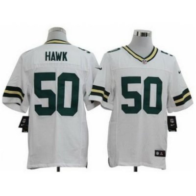 Nike Green Bay Packers 50 A.J. Hawk White Elite Nike Jersey