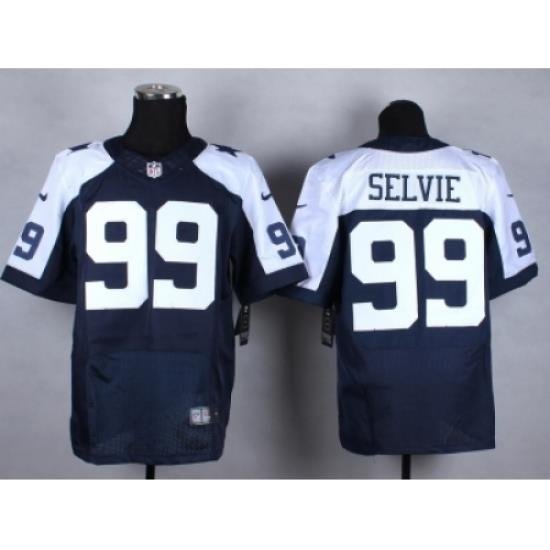 Nike Dallas Cowboys 99 George Selvie blue Elite thankgivings NFL Jersey