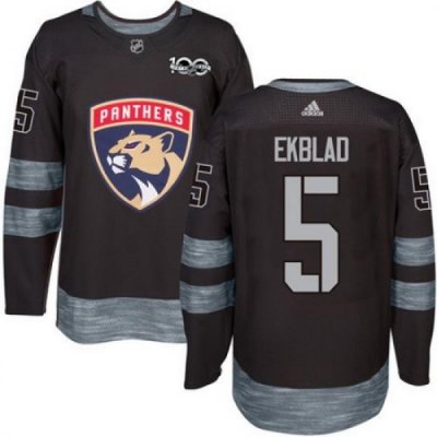 Panthers #5 Aaron Ekblad Black 1917 2017 100th Anniversary Stitched NHL Jersey