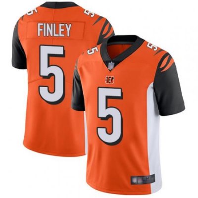 Bengals 5 Ryan Finley Orange Alternate Men Stitched Football Vapor Untouchable Limited Jersey