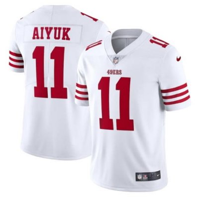 Men San Francisco 49ers 11 Brandon Aiyuk 2022 New White Vapor Untouchable Stitched Jersey