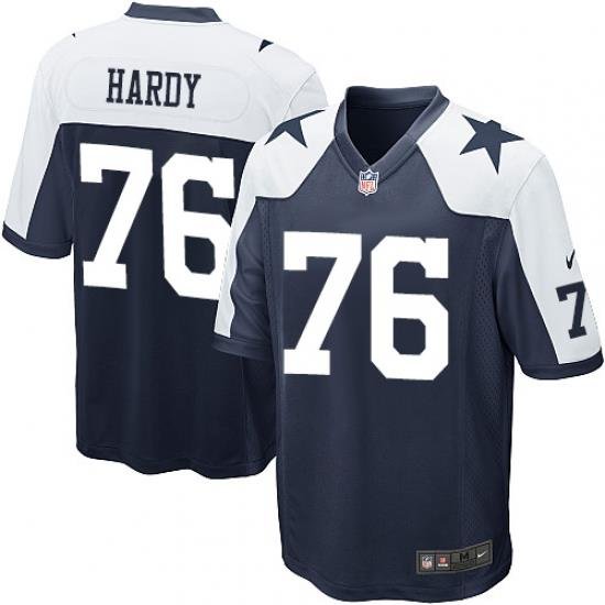 Mens Nike Dallas Cowboys #76 Greg Hardy Game Navy Blue Throwback Alternate NFL Jersey