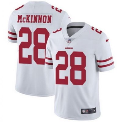 Nike 49ers #28 Jerick McKinnon White Youth Stitched NFL Vapor Untouchable Limited Jersey