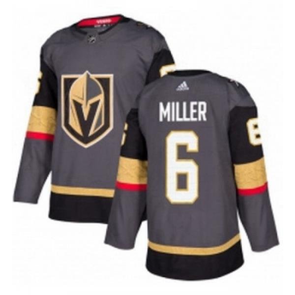 Youth Adidas Vegas Golden Knights 6 Colin Miller Authentic Gray Home NHL Jersey