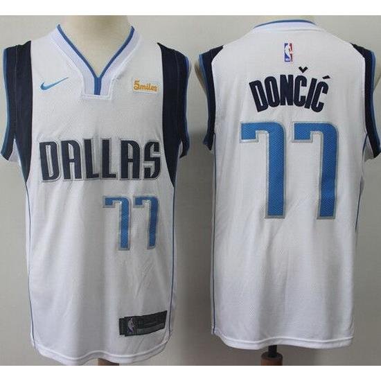 Mavericks 77 Luka Doncic White Nike Swingman Jersey