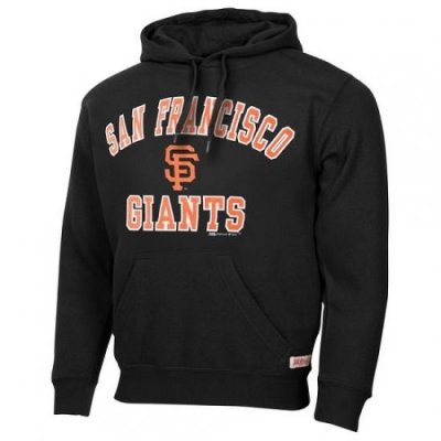 Men MLB San Francisco Giants Stitches Fastball Fleece Pullover Hoodie Black