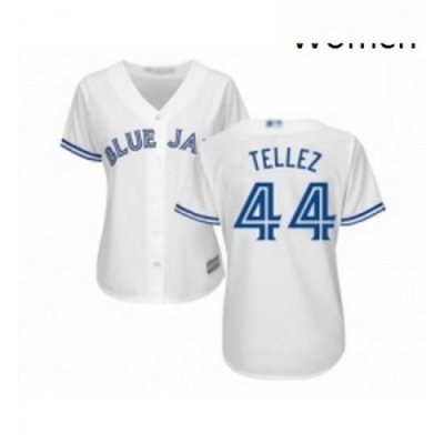 Womens Toronto Blue Jays 44 Rowdy Tellez Replica White Home Baseball Jersey