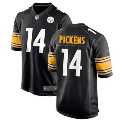 Men Pittsburgh Steelers 14 George Pickens Black Stitched Jerse