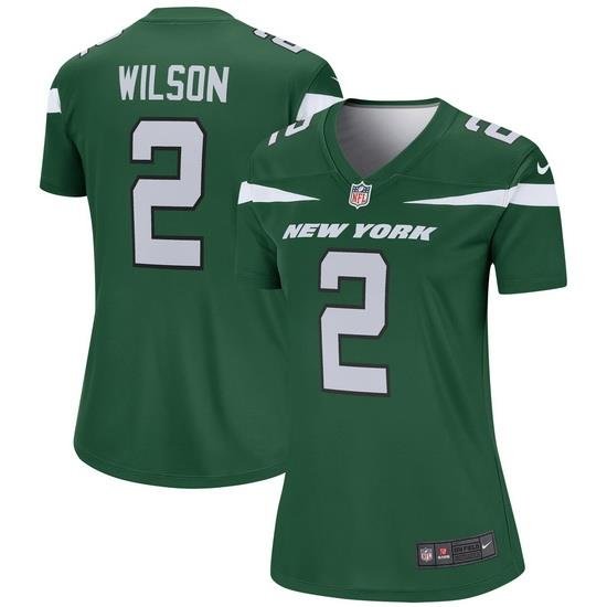 Women Nike New York Jets #2 Zach Wilson Green Vapor Limited Jersey