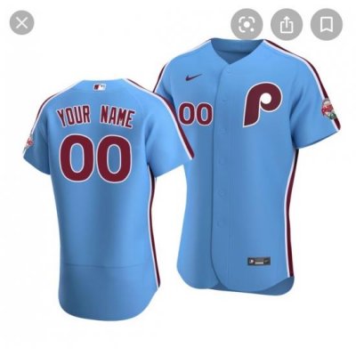 Philadelphia Phillies Light Blue Custom jersey