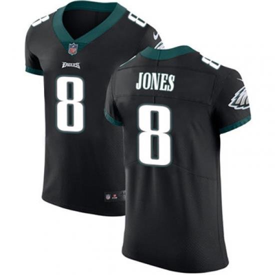 Nike Eagles #8 Donnie Jones Black Alternate Mens Stitched NFL Vapor Untouchable Elite Jersey