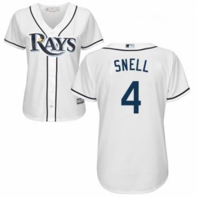 Womens Majestic Tampa Bay Rays 4 Blake Snell Authentic White Home Cool Base MLB Jersey