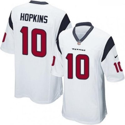 Men Nike Houston Texans 10 DeAndre Hopkins Game White NFL Jersey