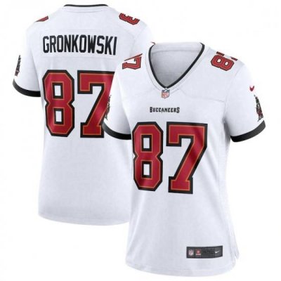 Women Tampa Bay Buccaneers #87 Rob Gronkowski Nike White Game Jersey