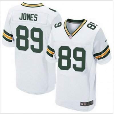 Nike Green Bay Packers #89 James Jones White Mens Stitched NFL Elite Jersey