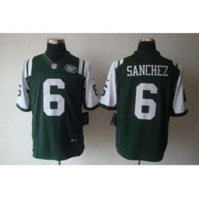 Nike New York Jets 6 Mark Sanchez Green Limited NFL Jersey