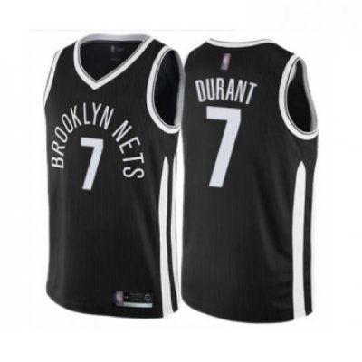 Youth Brooklyn Nets 7 Kevin Durant Swingman Black Basketball Jersey City Edition