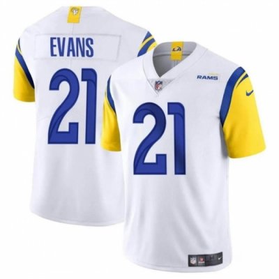 Men Los Angeles Rams 21 Zach Evans White 2024 Vapor Untouchable Stitched Football Jersey