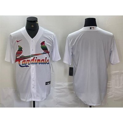 Men St  Louis Cardinals Blank White Cool Base Stitched Jersey