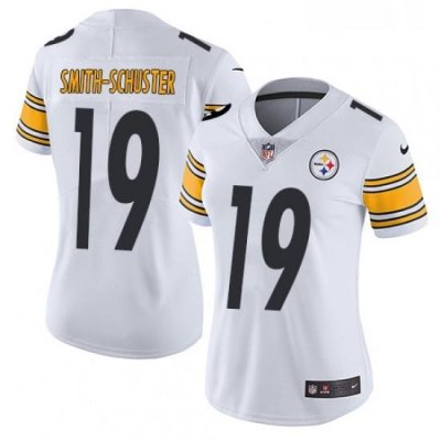 Womens Nike Pittsburgh Steelers 19 JuJu Smith Schuster Elite White NFL Jersey