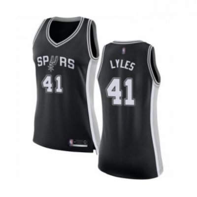 Womens San Antonio Spurs 41 Trey Lyles Swingman Black Basketball Jersey Icon Edition