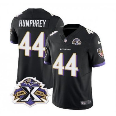 Men Baltimore Ravens 44 Marlon Humphrey Black 2023 F U S E With Patch Throwback Vapor Limited Jersey